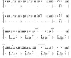 怎么了钢琴简谱-数字双手-周兴哲