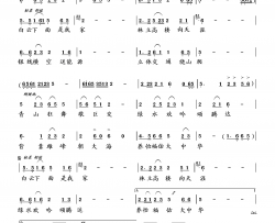 家在青山緑水间简谱-向邦瑜演唱-张湘/向邦瑜词曲