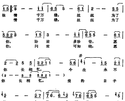 邓丽君演唱金曲：侬情万缕简谱-晓燕词/古月曲