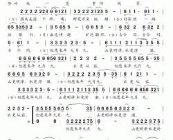 九九重阳简谱-乔羽词 谷建芬曲杭天琪、刘欢-