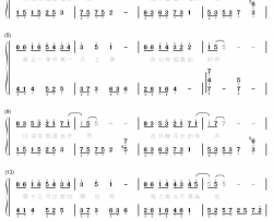 飞鸟和蝉钢琴简谱-数字双手-任然