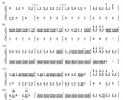 回忆钢琴简谱-数字双手-未知