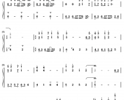 千秋钢琴简谱-数字双手-周志华