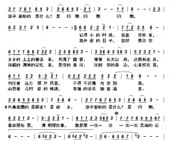 故乡的思念简谱-黄园媛演唱-申桂荣/浩远词曲