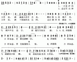 牧人的歌声里简谱(歌词)-嘎玛西周演唱-秋叶起舞记谱上传