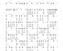 阿尔山小夜曲简谱-杭连山演唱-张文彦/杭连山词曲