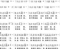 影儿是首歌简谱-张斌词，梁铭曲，演唱：影儿影儿-