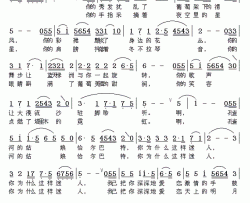 孔雀河的姑娘简谱