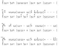 遗忘钢琴简谱-数字双手-石进