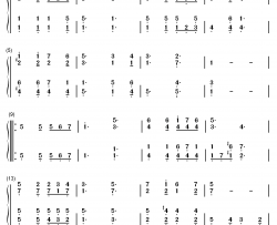 失去才懂钢琴简谱-数字双手-欧阳朵