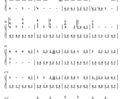 夕颜钢琴简谱-数字双手-能登麻美子