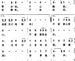 大内群英香港电视剧《大内群英续集》主题歌简谱