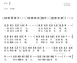 阳光照耀的地方简谱