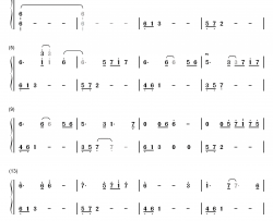 The Beginning钢琴简谱-数字双手-Ryan