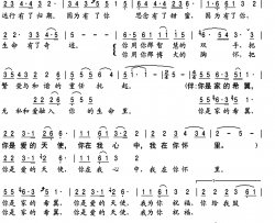 因为有了你廖昌永演唱版简谱-廖昌永演唱-小雨制谱