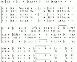 娘子军连歌《红色娘子军》主题歌简谱