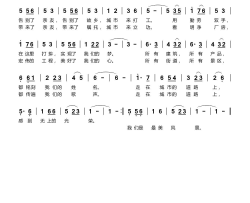 走在城市的路上中国农民工之歌简谱