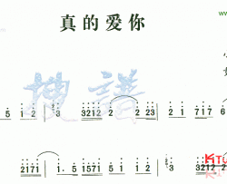 真的很爱你简谱