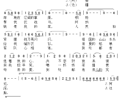 骏马奔驰保边疆---可听简谱