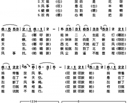 放风筝天津民歌简谱-于淑珍演唱