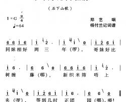 河源民歌：哥妹好比树缠藤简谱-