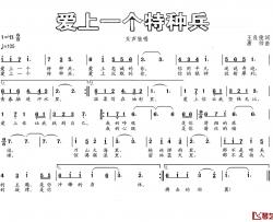 爱上一个特种兵简谱-徐蕾演唱