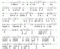 走不出黄河湾简谱-胡红珊演唱-牛铁锤、画桥烟柳词曲