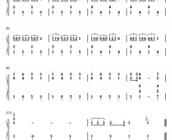 海绵宝宝钢琴简谱-数字双手-佐傀