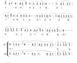 亲人为咱挑血泡长征途中 小歌剧-曲03简谱