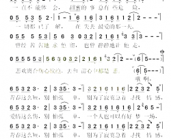 别怕孤单简谱-陈明真演唱