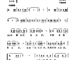 千万个大寨赶上来纪录片《昔阳盛开大寨花》插曲简谱