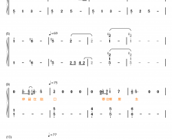 光线背后钢琴简谱-数字双手-萧敬腾