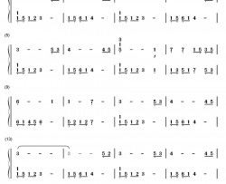 木漏れ日钢琴简谱-数字双手-riya