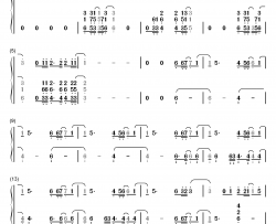 地球仪钢琴简谱-数字双手-松泽由美