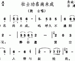 壮士功名尚未成《三国演义》插曲简谱