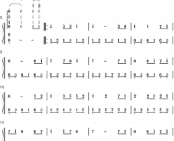 心愿钢琴简谱-数字双手-王泽