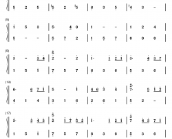 圣なる月夜钢琴简谱-数字双手-未知