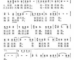 你就是海燕简谱-茅晓峰词/寄明曲