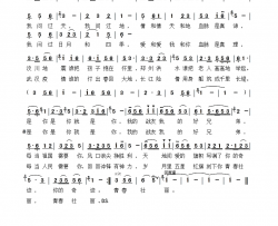 是你是你就是你抗洪故事简谱-曹裕坤演唱-纪朝风/贺陆云词曲