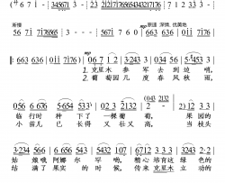 吐鲁番的葡萄熟了简谱-关牧村演唱-落红制作曲谱