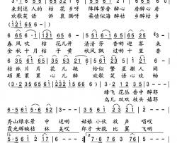 醉桔乡简谱-风动叶舞寒逸坦荡词/坦荡寒逸曲