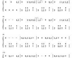 那一夜钢琴简谱-数字双手-谢军