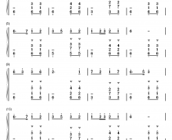 瑶族长鼓舞钢琴简谱-数字双手-章明