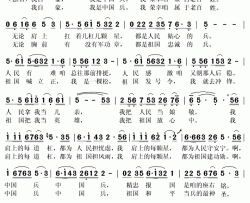 中国兵简谱(歌词)-阎维文演唱-秋叶起舞记谱上传