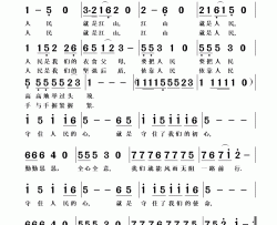 守住人民的心简谱-暂无演唱-蒋大芝曲谱