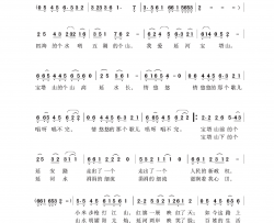我爱延河宝塔山简谱