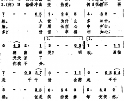 冲击香港电视剧《冲击》主题歌简谱