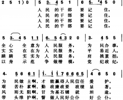 人民的干部要记住简谱-福康词/国华曲