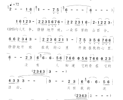 山百合简谱-红波演唱-席慕蓉/颂今词曲