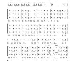 中国军魂电视连续剧《亮剑》主题曲简谱